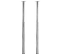 Vidaxl 2 Telescopic Table Legs Chrome 710 Mm-1100 Mm, Silver