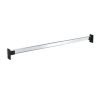 2x Telescopic Wardrobe Rails Silver 58-100 cm Hanging Rail vidaXL