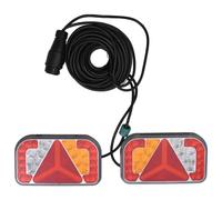 vidaXL 2x Trailer Lights 12V LED Red - 7 Functions - 24x5x14.5 cm - Car/Auto/Motor Vehicle Trailer/Towing Lighting