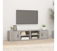 vidaXL 2x TV Cabinets Concrete Grey 80x31.5x36 cm Engineered Wood TV Console