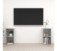 vidaXL TV Cabinets 2 pcs Concrete Grey 72x35x36.5 cm Engineered Wood