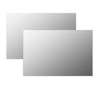 vidaXL 2x Wall Mirrors 60x40cm Square Glass Bedroom Dressing Room Home Decor