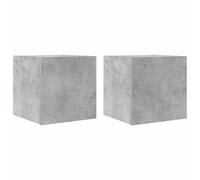 vidaXL 2x Wall Mounted TV Cabinets Concrete Grey Hanging Cupboard TV Stand