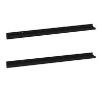 Vidaxl Wall Shelves 2 Pcs Black 100X9X3 Cm