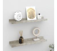 vidaXL Wall Shelves 2 pcs Concrete Grey 40x9x3 cm
