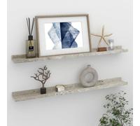 Vidaxl Wall Shelves 2 Pcs Concrete Grey 80X9X3 Cm