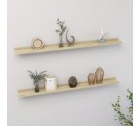 Vidaxl Wall Shelves 2 Pcs Sonoma Oak 100X9X3 Cm