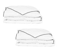 vidaXL 2x Winter Down Duvet Bedroom Bedding Accessory Single Layer Quilt Machine