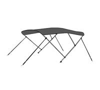 'vidaXL 3-Bow Bimini Top Anthracite 183x160x137 cm - Adjustable Width Boat Canopy with Aluminium Frame and UV-Resistant Fabric