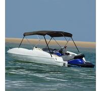 vidaXL 3-bow Bimini Top Black 184x170x133 cm