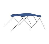 'vidaXL 3-Bow Bimini Top, Adjustable Boat Canopy, Navy Blue, 183x160x137 cm, 100% Polyester with PU Coating, UV & Water Resistant with Storage Boot and Mounting Hardware