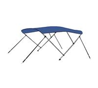 vidaXL 3 Bow Bimini Top Water Weather UV Resistant Durable Stable Boat Canopy Canvas Cover Adjustable Nylon Straps Blue 183x160x137cm
