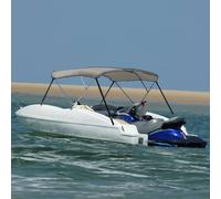 vidaXL 3-bow Bimini Top Grey 184x170x133 cm