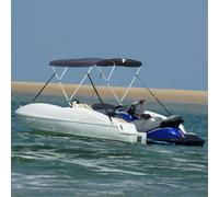vidaXL 3-bow Bimini Top with Mesh Sidewalls 183x(170-182)x137 cm