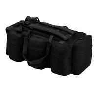 vidaXL 3-in-1 Army-Style Duffel Bag 90 L Black