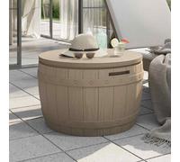 vidaXL 3-in-1 Garden Storage Box Light Brown Polypropylene UK HOT