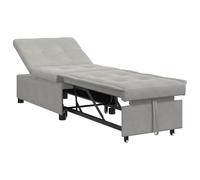 vidaXL 3-in-1 Light Grey Fabric Sofa Bed with Adjustable Backrest. Compact and Hyper Practical for Your Living Room or Home. It is the sofa that transforms to save space!