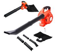 vidaXL 3-in-1 Petrol Leaf Blower 26cc Orange - 750W, 8500 rpm, Vacuum & Shredder, 45L Bag (Code 146884)
