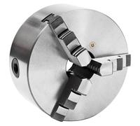 vidaXL Self-Centering Lathe Chuck 160mm - 3 Jaw Steel Tool with High Clamping Accuracy for Woodworking/Metalwork, Front Mount Engineering Accessory