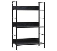 vidaXL 3-Layer Book Shelf Black 60x27.6x90.5 cm Engineered Wood