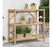 vidaXL 3-Layer Shelf 100x40x90 cm Bamboo