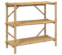 vidaXL 3-Layer Shelf Displaying Storage Shelf Organiser Storage Rack Bamboo