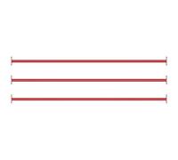 vidaXL 3-Pack Red Steel Turning Bars 125cm for Kids - Outdoor Gymnastics Equipment, Easy Mount on Climbing Frames, 50kg Max
