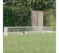 Vidaxl 3-Panel Rabbit Cage 325X109X54 Cm Galvanised Iron