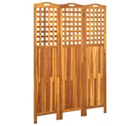 vidaXL 3-Panel Room Divider 121x2x170 cm Solid Acacia Wood