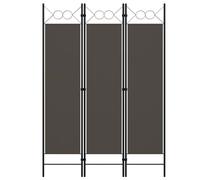 vidaXL 3-Panel Room Divider Folding Panel Screen Movable Partition Privacy Separator Wall Furniture Indoor Bedroom Office Anthracite 120x180 cm