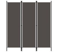 vidaXL 3-Panel Room Divider Anthracite 150x180 cm