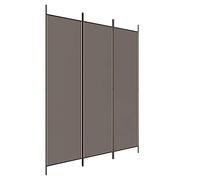 vidaXL 3-Panel Room Divider Anthracite - Foldable Fabric Partition for Privacy, Space Separator for Living Room, Bedroom, Modern Home Decor, 150x200 cm