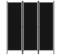 Vidaxl 3-Panel Room Divider Black 150X180 Cm Room Dividers