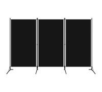 Vidaxl 3-Panel Room Divider Black 260X180 Cm Room Dividers