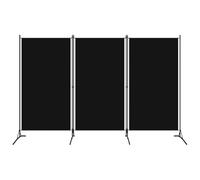 Vidaxl 3-Panel Room Divider Black 260X180 Cm Room Dividers