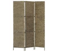 vidaXL 3-Panel Room Divider Brown 116x160 cm Water Hyacinth