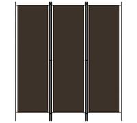 Vidaxl 3-Panel Room Divider Brown 150X180 Cm Room Dividers