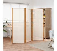 vidaXL 3-Panel Room Divider Cream White 210x180 cm