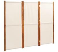 vidaXL Room Divider 3-Panel Cream White 210 x 180 cm