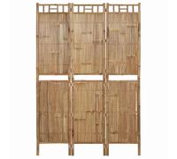 vidaXL 3-Panel Room Divider Decorative Foldable Privacy Protection Screen Room Separator Paravent Wall Partition Panel Screen Bamboo