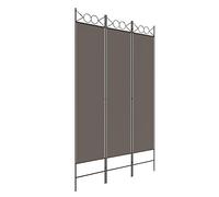 vidaXL 3-Panel Room Divider Folding Privacy Protection Screen Room Separator Paravent Wall Partition Panel Screen Anthracite 120x220 cm Fabric