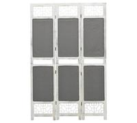 vidaXL 3-Panel Room Divider Grey 105x165 cm Fabric