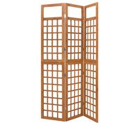 vidaXL Solid Fir Wood 3-Panel Room Divider/Trellis Wooden Patio Privacy Screen