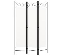 vidaXL 3-Panel Room Divider White 120x180 cm