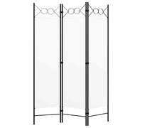 vidaXL 3-Panel Room Divider Cream White 120x180 cm