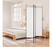 vidaXL 3-Panel Room Divider White 120x200 cm Fabric