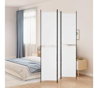vidaXL 3-Panel Room Divider White 150x220 cm Fabric