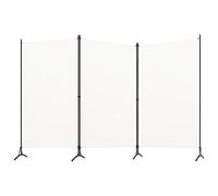 vidaXL 3-Panel Room Divider White 260x180 cm