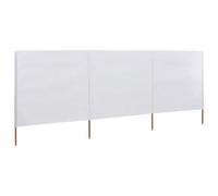 Vidaxl 3-Panel Wind Screen Fabric 400X120 Cm White