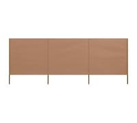 vidaXL 3-panel Wind Screen Fabric 400x160 cm Taupe